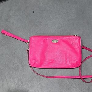 Coach Pink Leather Crossbody Bag